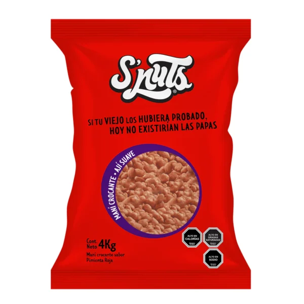 MANÍ CROCANTE SNUTS - PIMIENTA ROJA (4 KILO)